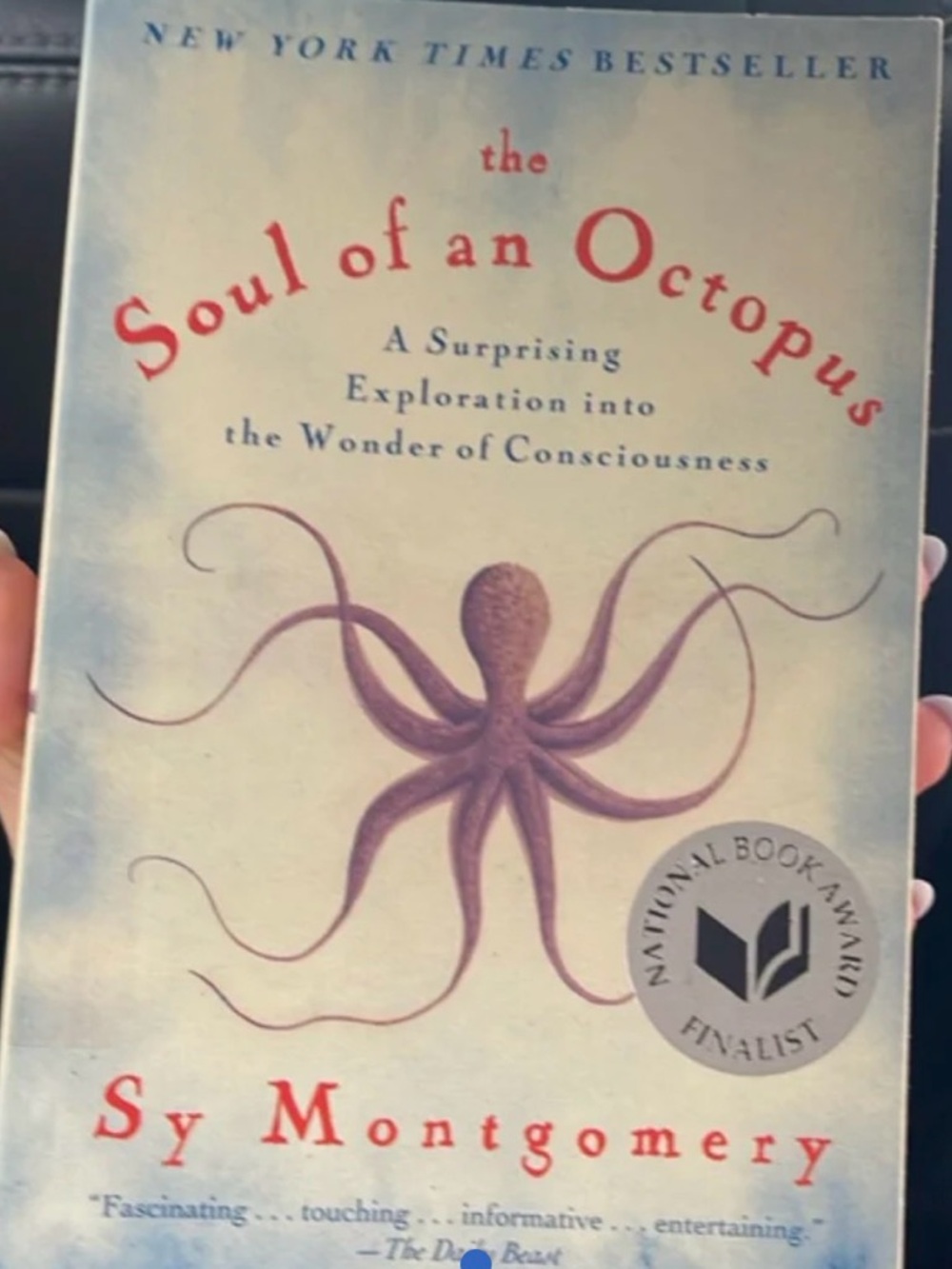 The Soul of an Octopus by Sy Montgomery - Cream & Purple Cover